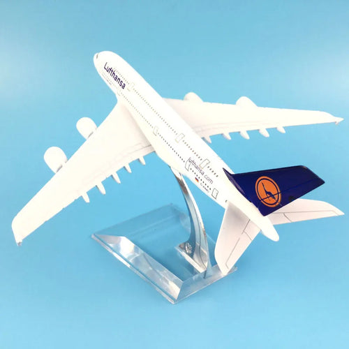 16cm Plane Airplane Model Lufthansa Airbus 380 Aircraft Model Diecast Metal Plane Airplanes Model 1:400 Plane Toy Gift