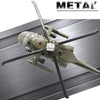 Helicóptero utilitario UH-60 Hawk de color negro americano, modelo de avión de aleación, simulación de metal, modelo de vuelo, juguete con sonido y luz, regalo para niños