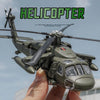 Helicóptero utilitario UH-60 Hawk de color negro americano, modelo de avión de aleación, simulación de metal, modelo de vuelo, juguete con sonido y luz, regalo para niños